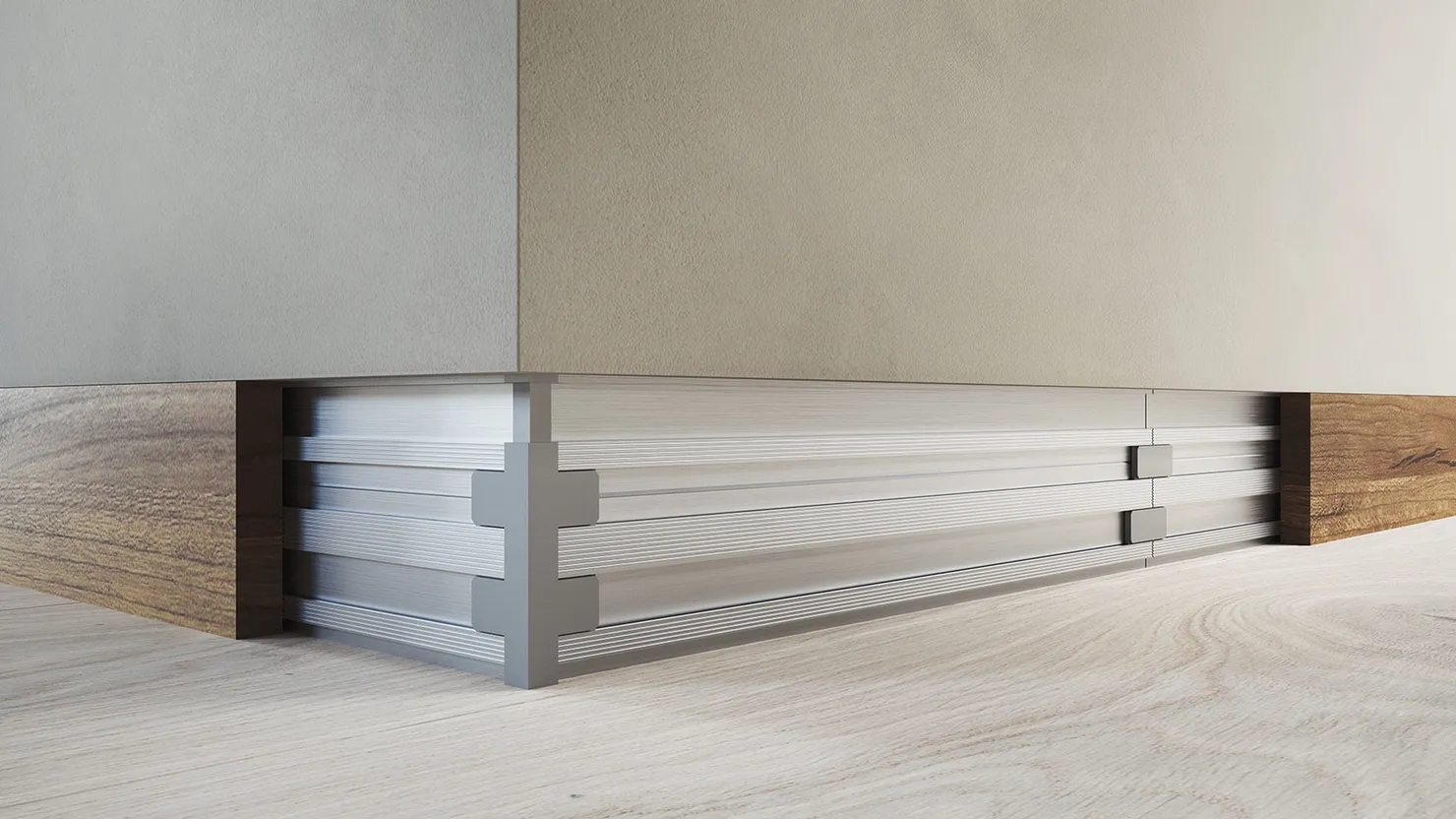 Elegant flush skirting board