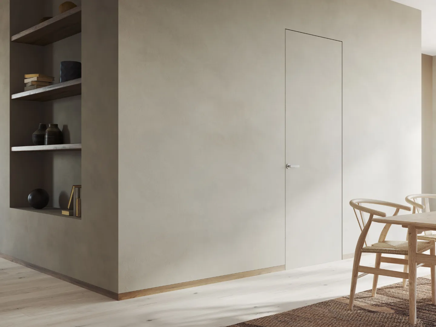 Flush bathroom doors: hinged or sliding?