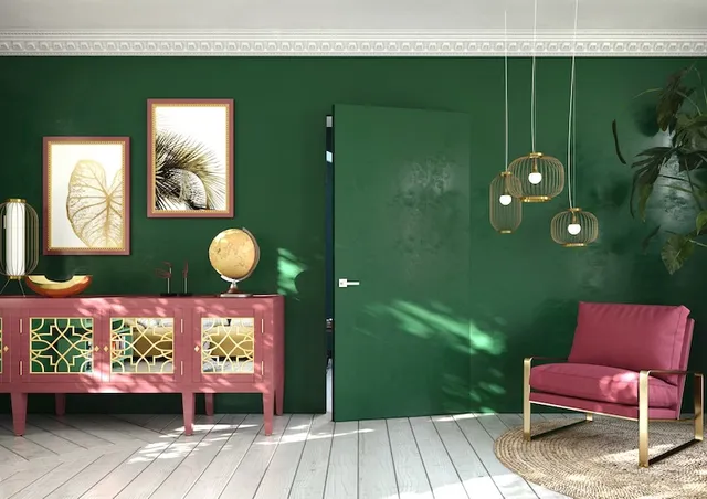 Colorful lacquered doors: bold yet elegant