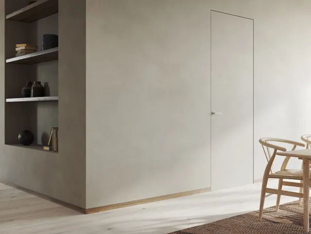 Flush bathroom doors: hinged or sliding?