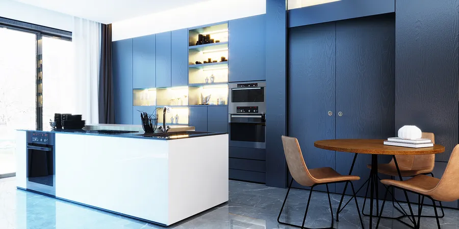 Sliding doors in the kitchen: space-saving solutions